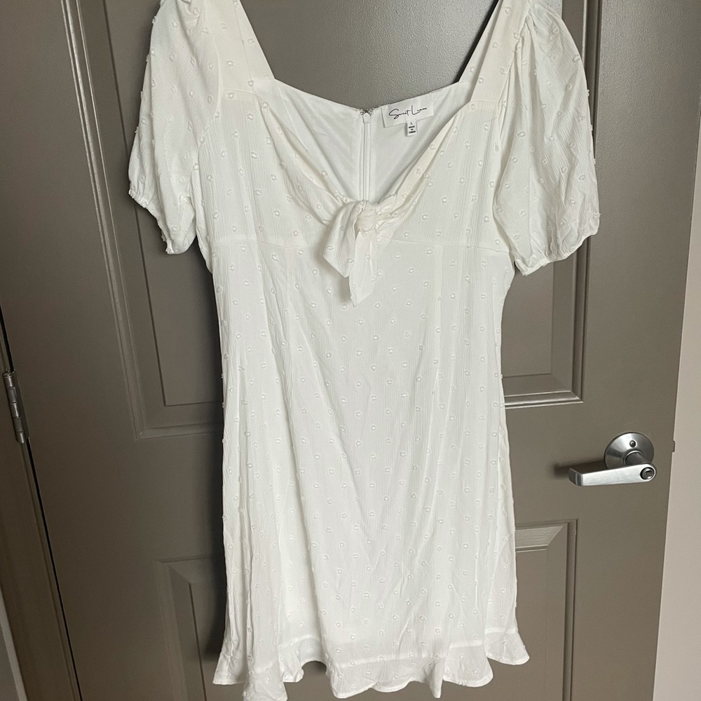 White graduation dress